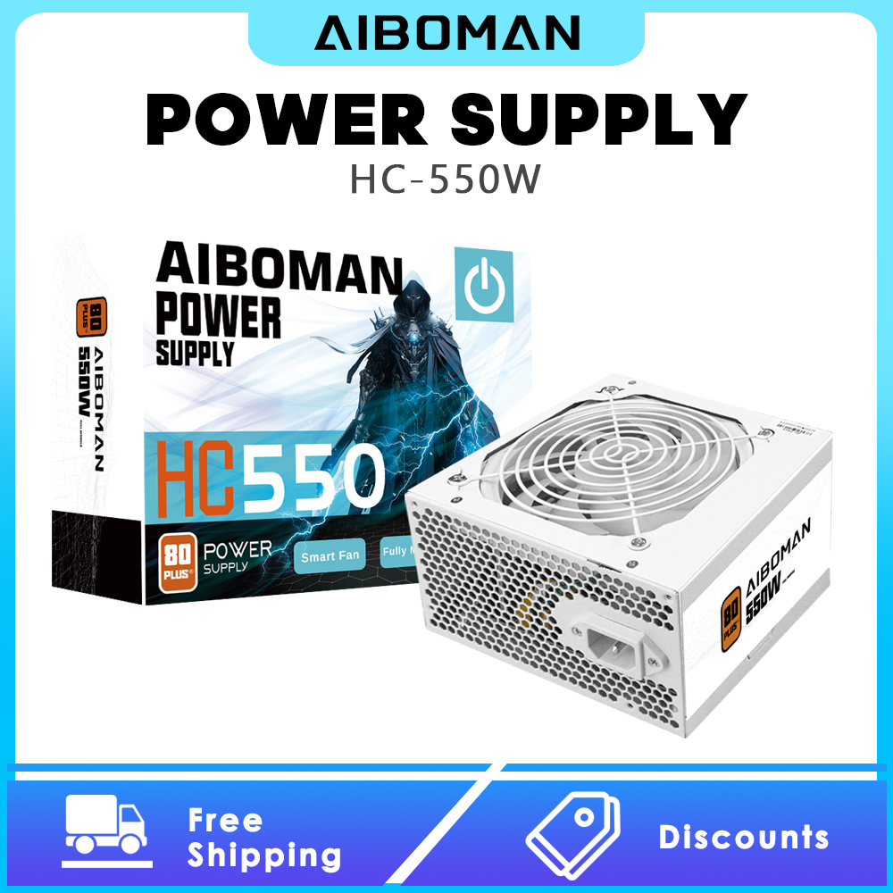 Power Supply 750W - AIBOMAN Power Supply 550W 80PLUS Bronze