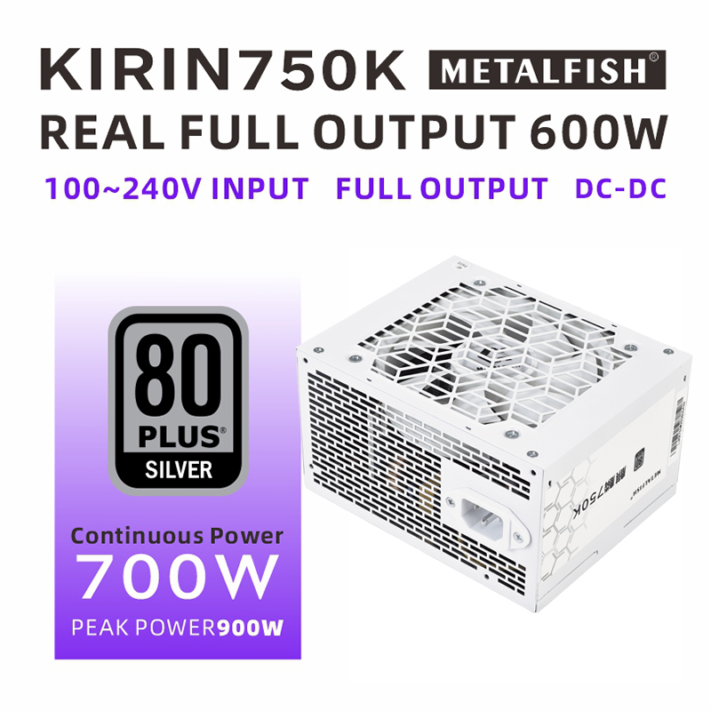 METALFISH KIRIN750K White Chas - Power Supply 750W recension och pris